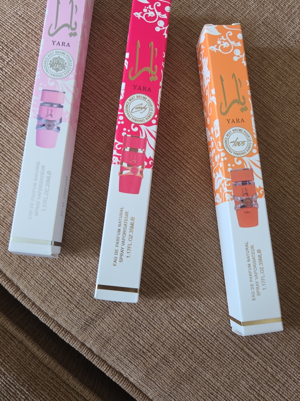 Yara Fragrance Gift Set Pink & Orange NWT